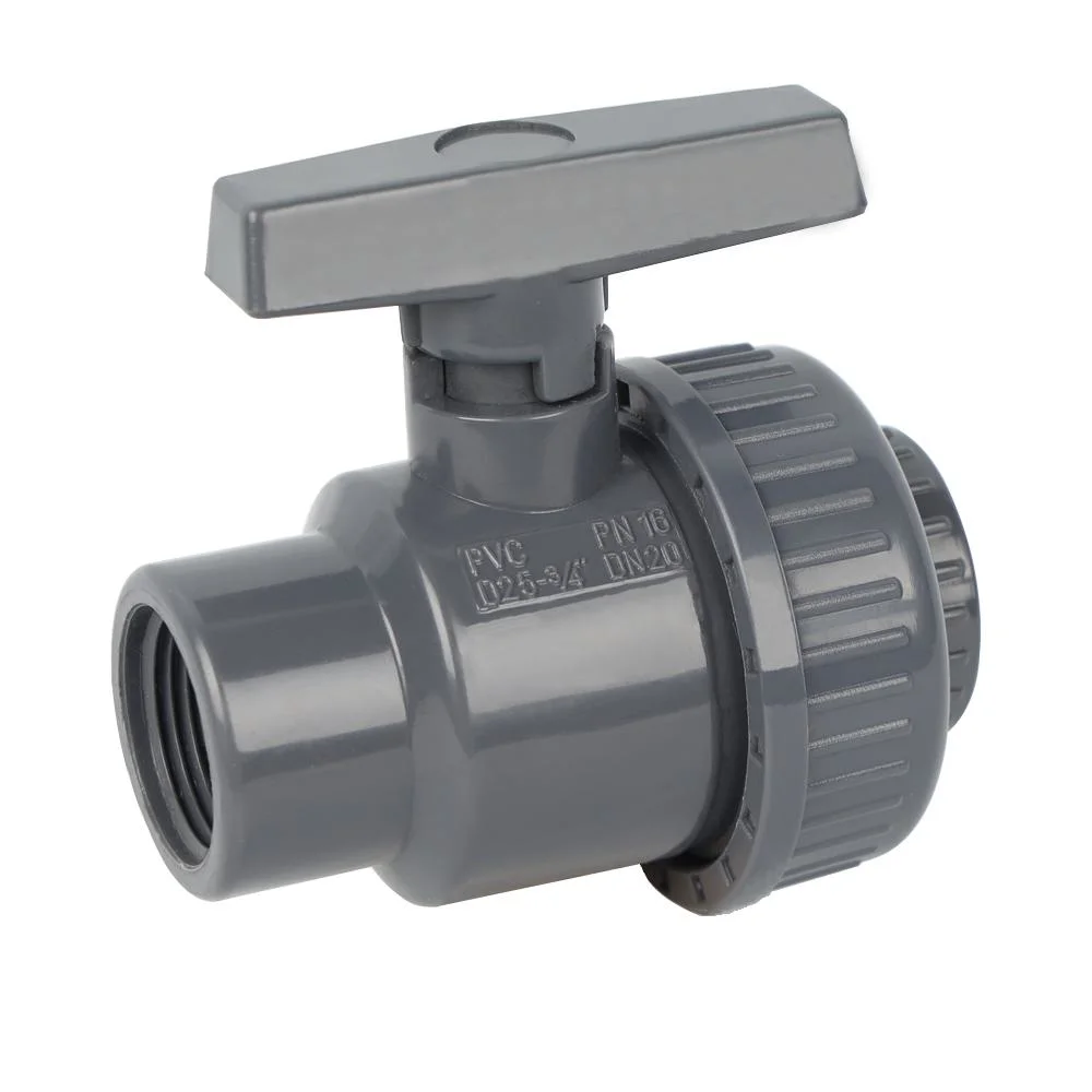 High Quality 2inch Grey Body Industrial PVC Union Ball Valve